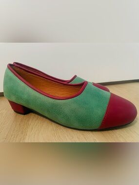 bebe colorblock pumps with block heel
